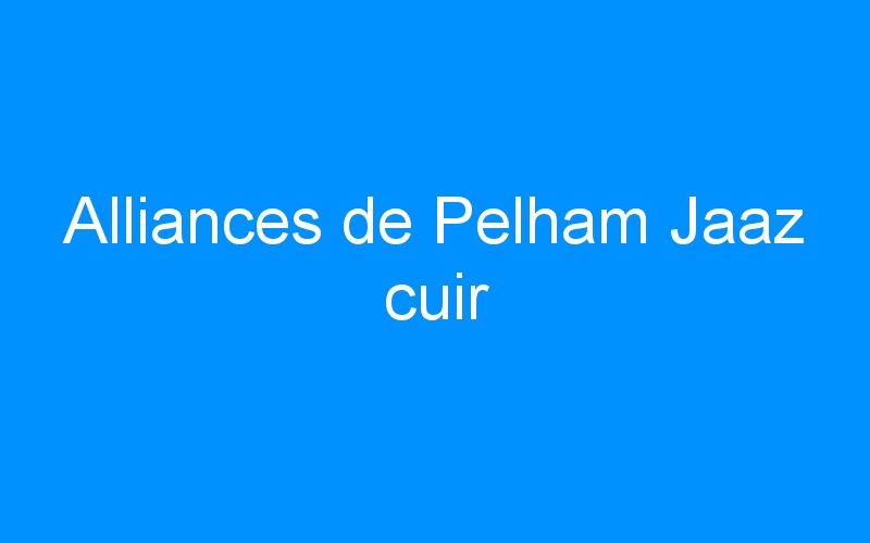 You are currently viewing Alliances de Pelham Jaaz cuir