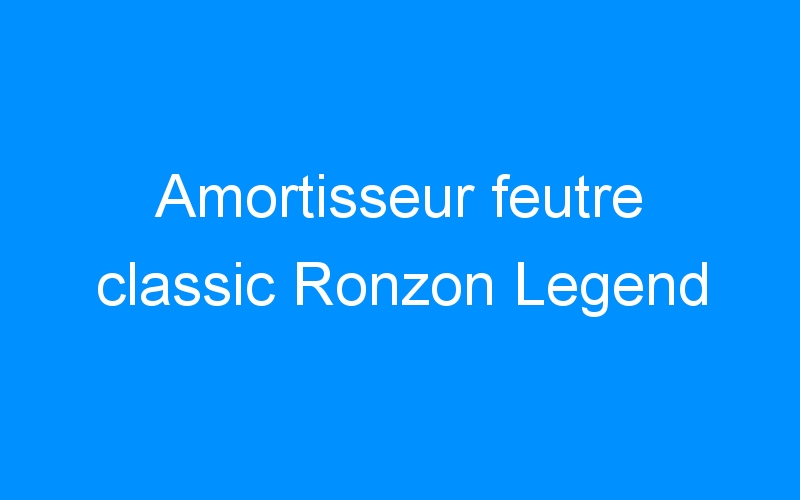 Lire la suite à propos de l’article Amortisseur feutre classic Ronzon Legend