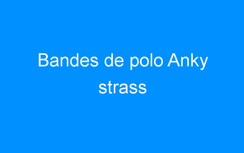 You are currently viewing Bandes de polo Anky strass