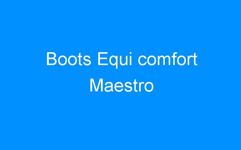 You are currently viewing Boots Equi comfort Maestro