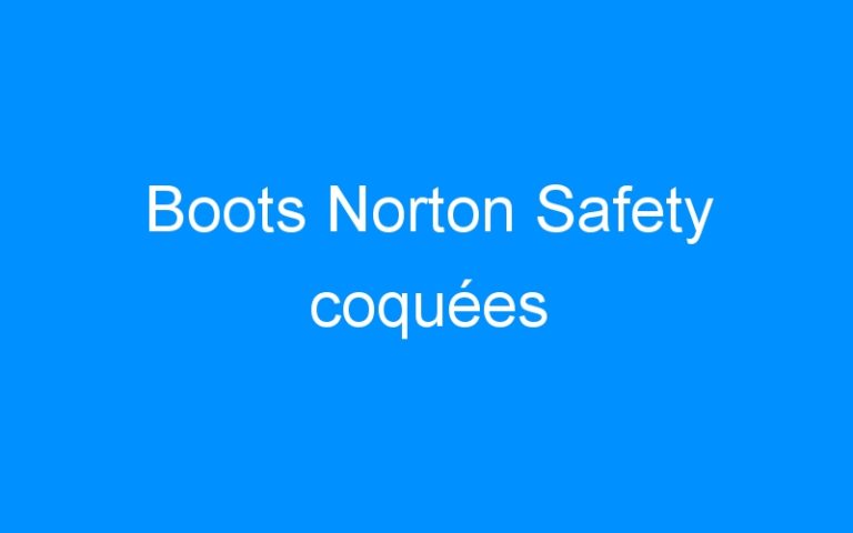 Lire la suite à propos de l’article Boots Norton Safety coquées