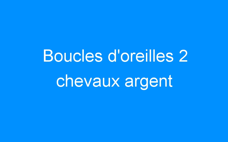 You are currently viewing Boucles d’oreilles 2 chevaux argent