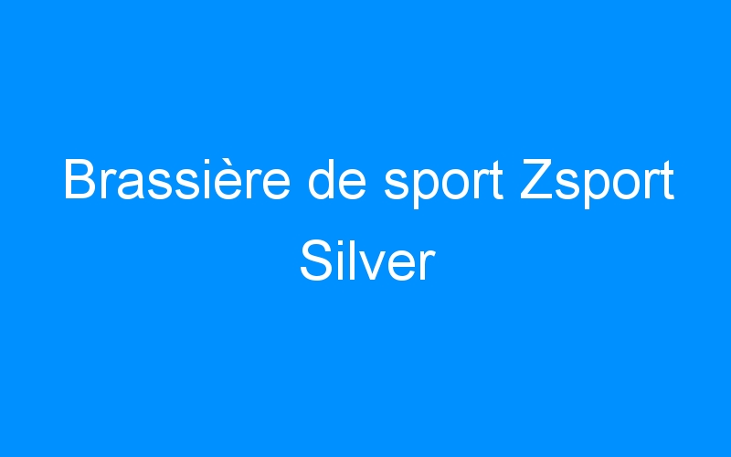 You are currently viewing Brassière de sport Zsport Silver