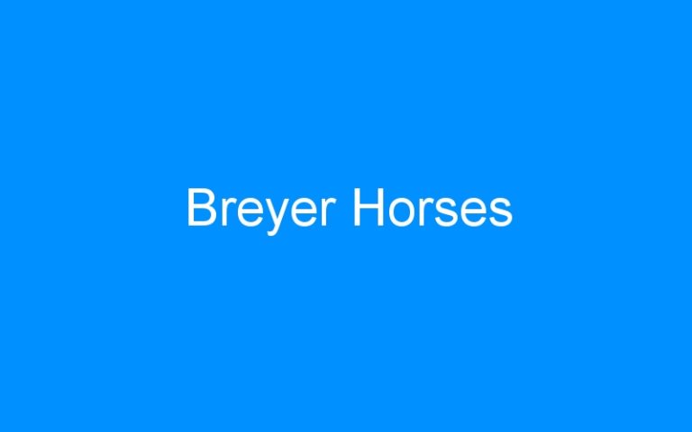 Lire la suite à propos de l’article Breyer Horses