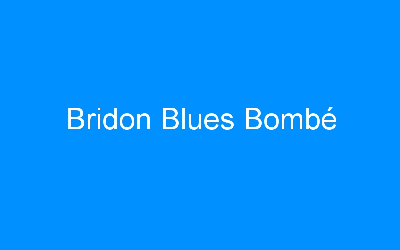 You are currently viewing Bridon Blues Bombé