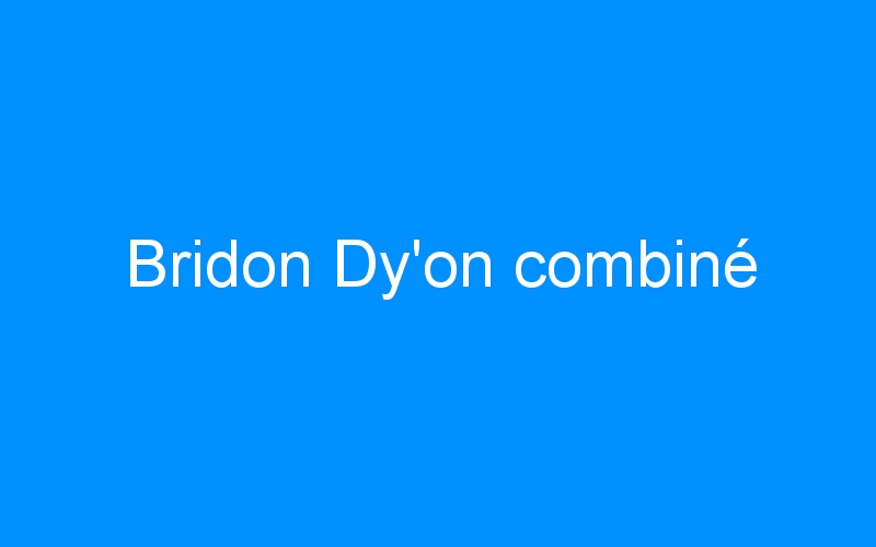 You are currently viewing Bridon Dy’on combiné