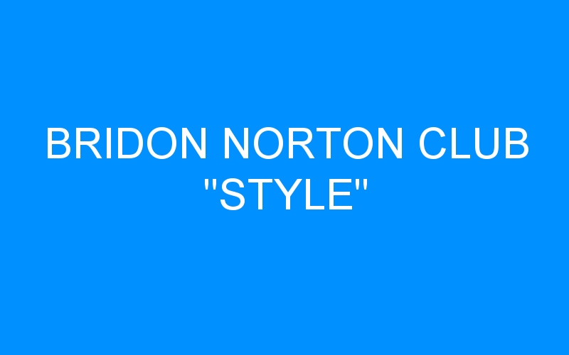 You are currently viewing BRIDON NORTON CLUB « STYLE »