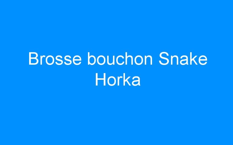 Lire la suite à propos de l’article Brosse bouchon Snake Horka