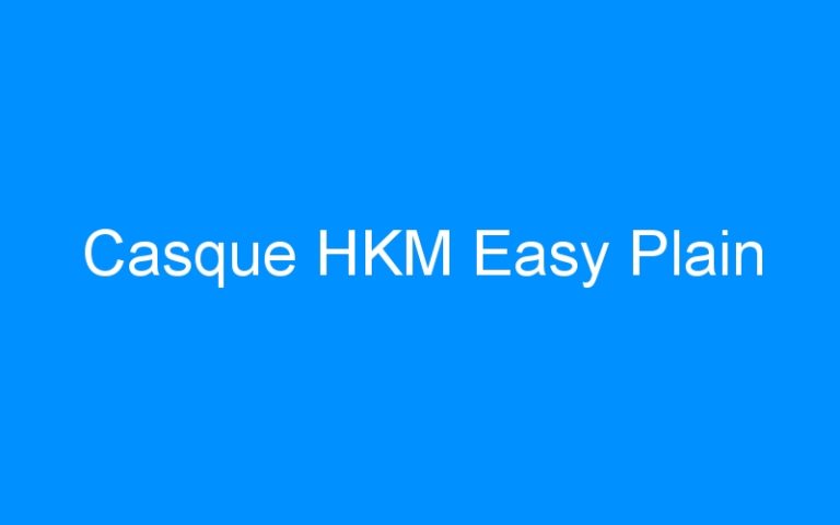 Lire la suite à propos de l’article Casque HKM Easy Plain