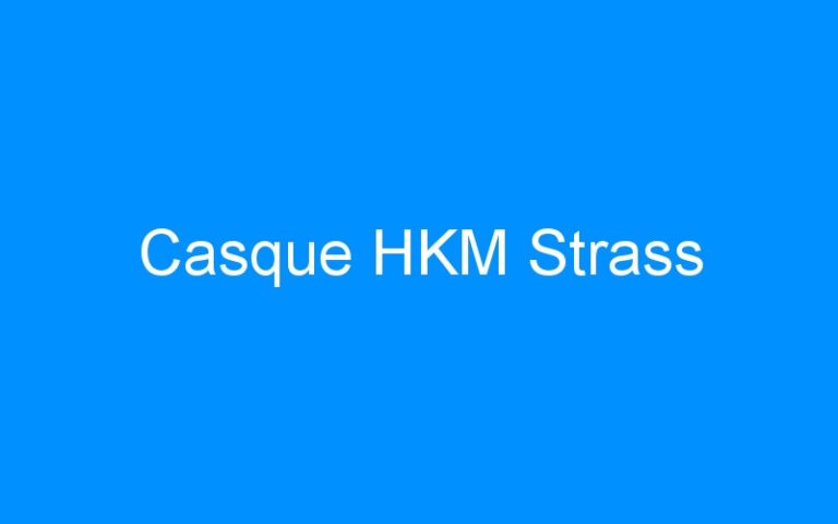 Lire la suite à propos de l’article Casque HKM Strass