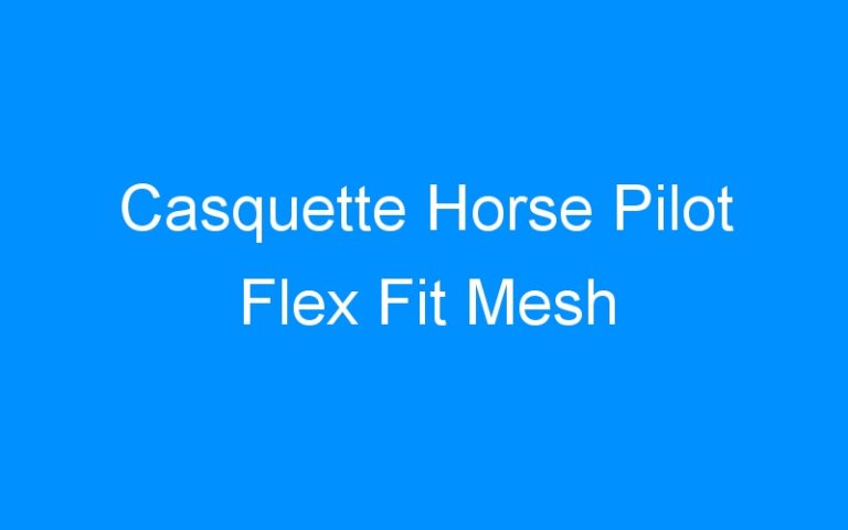 Lire la suite à propos de l’article Casquette Horse Pilot Flex Fit Mesh