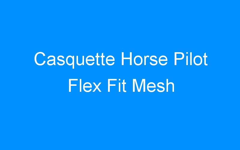 You are currently viewing Casquette Horse Pilot Flex Fit Mesh