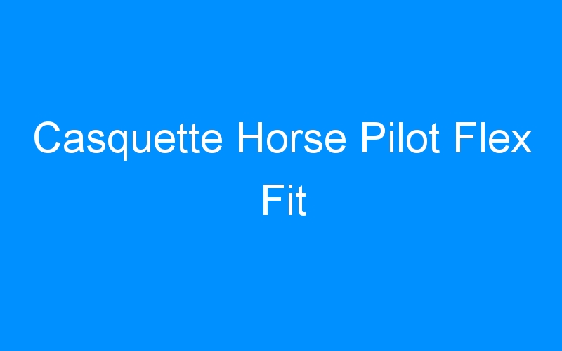 You are currently viewing Casquette Horse Pilot Flex Fit