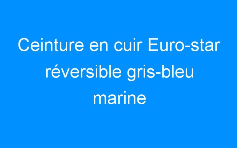 Lire la suite à propos de l’article Ceinture en cuir Euro-star réversible gris-bleu marine