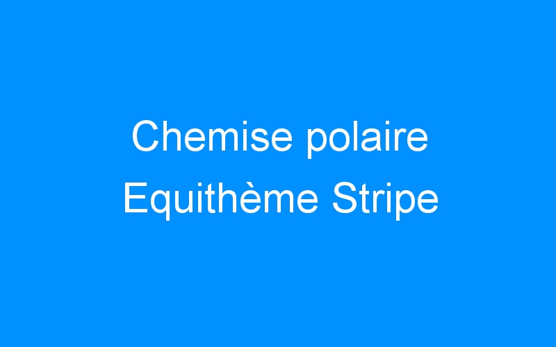 You are currently viewing Chemise polaire Equithème Stripe