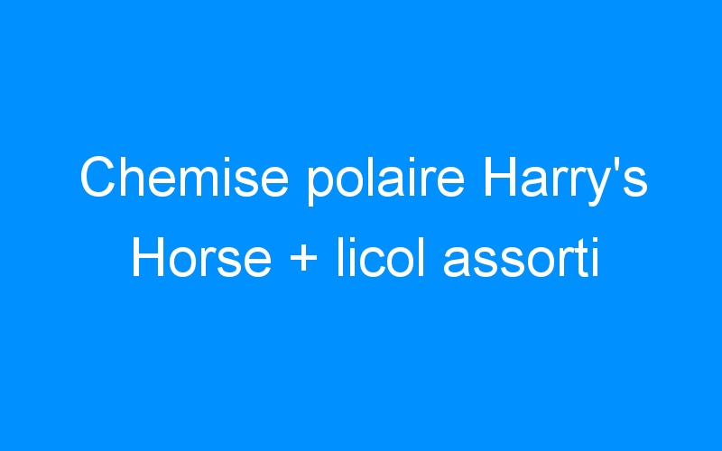 You are currently viewing Chemise polaire Harry’s Horse + licol assorti