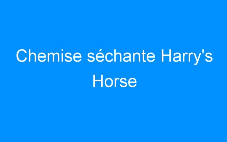 Lire la suite à propos de l’article Chemise séchante Harry’s Horse