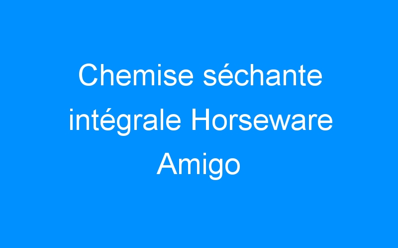 You are currently viewing Chemise séchante intégrale Horseware Amigo