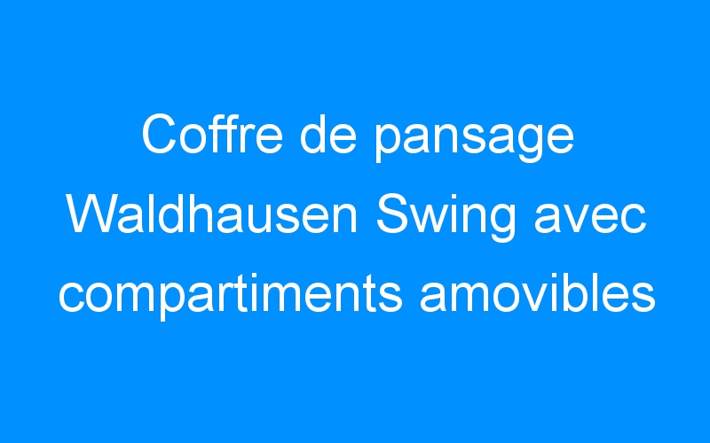 You are currently viewing Coffre de pansage Waldhausen Swing avec compartiments amovibles