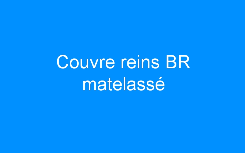 You are currently viewing Couvre reins BR matelassé