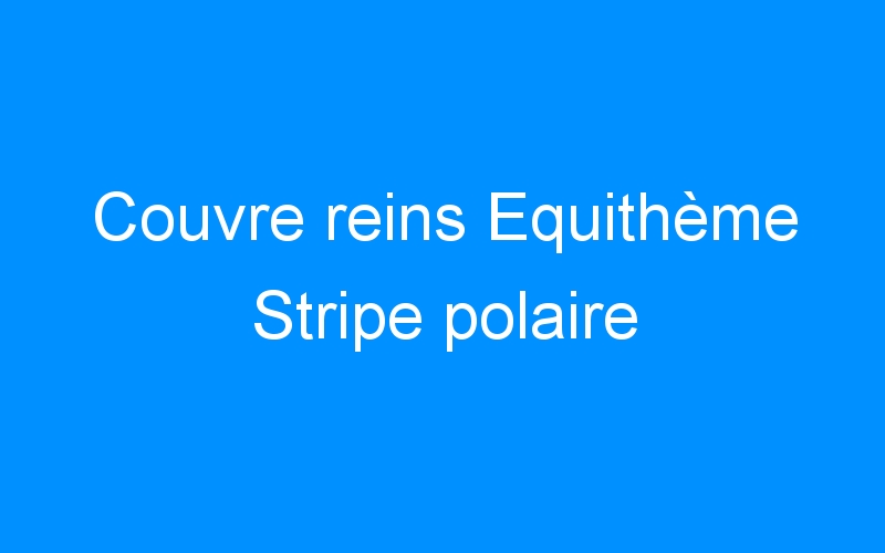 You are currently viewing Couvre reins Equithème Stripe polaire