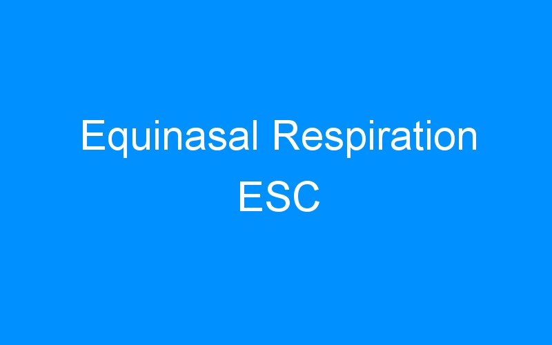 You are currently viewing Equinasal Respiration ESC