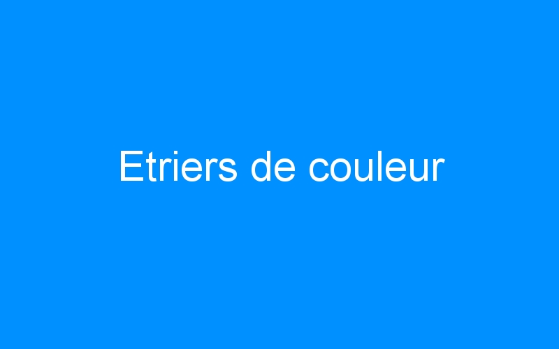 You are currently viewing Etriers de couleur