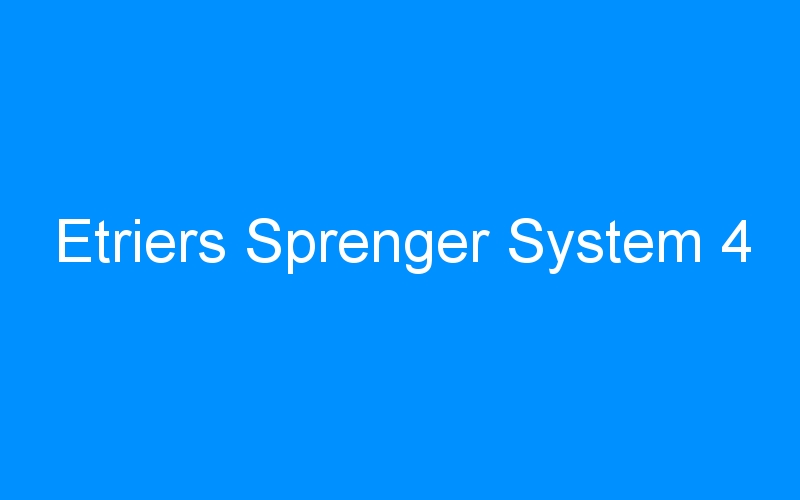You are currently viewing Etriers Sprenger System 4