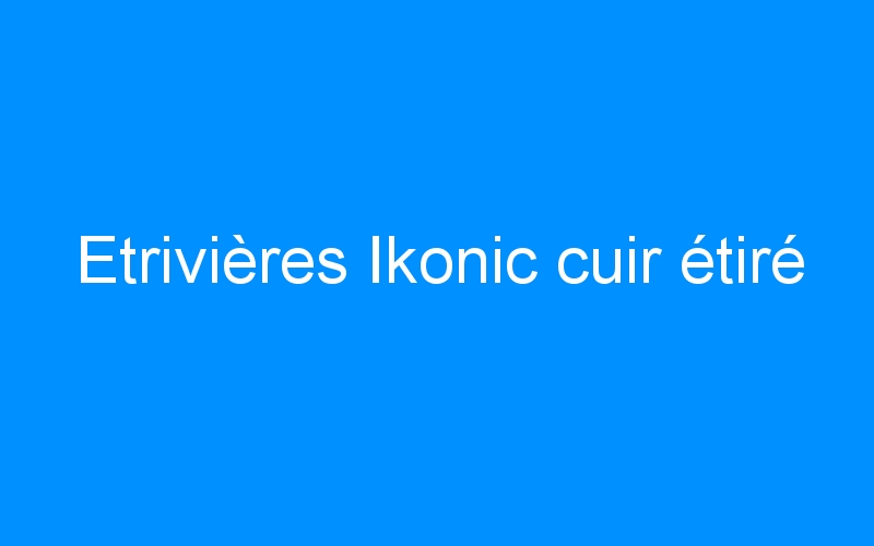 You are currently viewing Etrivières Ikonic cuir étiré