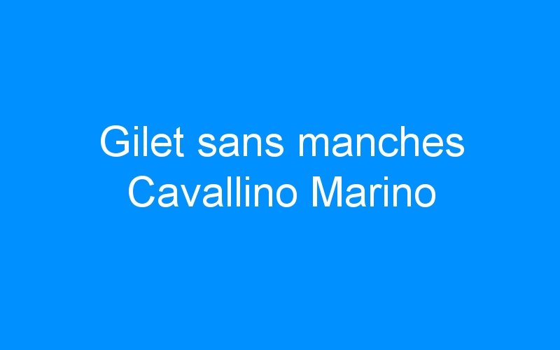 You are currently viewing Gilet sans manches Cavallino Marino