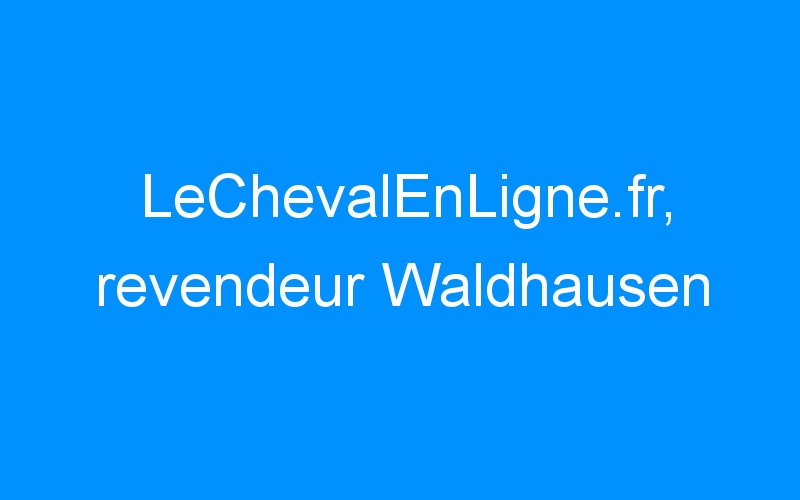 You are currently viewing LeChevalEnLigne.fr, revendeur Waldhausen