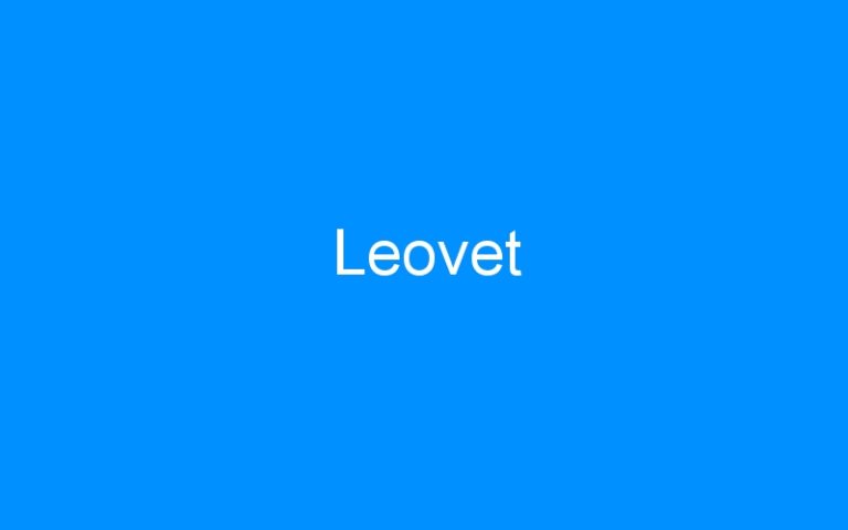 Lire la suite à propos de l’article Leovet