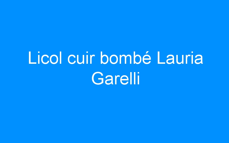 You are currently viewing Licol cuir bombé Lauria Garelli