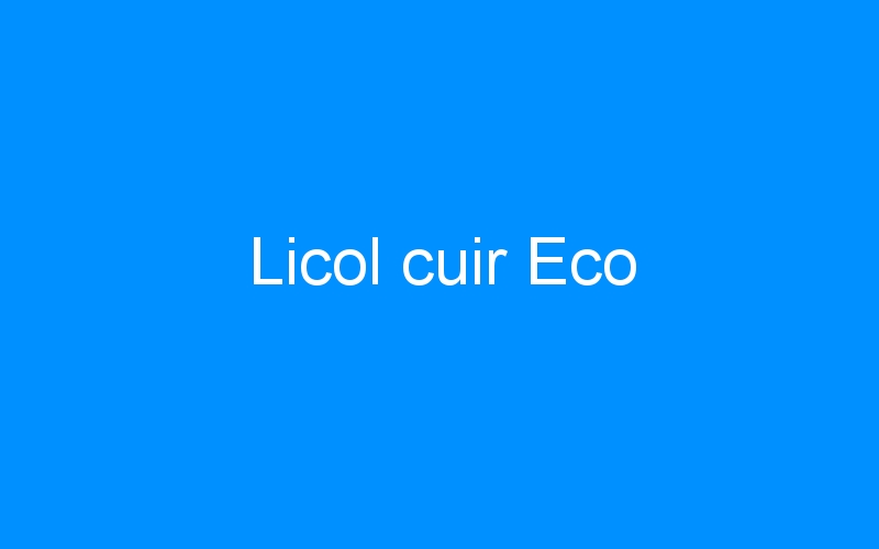 You are currently viewing Licol cuir Eco