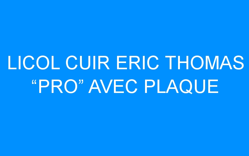 You are currently viewing LICOL CUIR ERIC THOMAS “PRO” AVEC PLAQUE