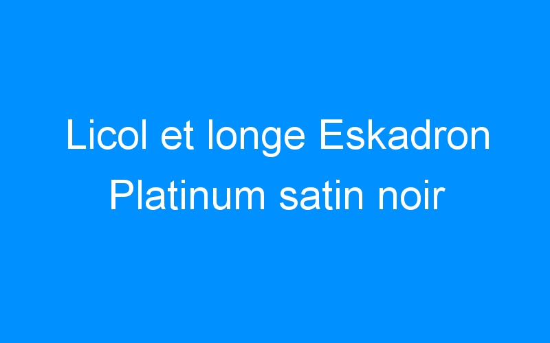You are currently viewing Licol et longe Eskadron Platinum satin noir