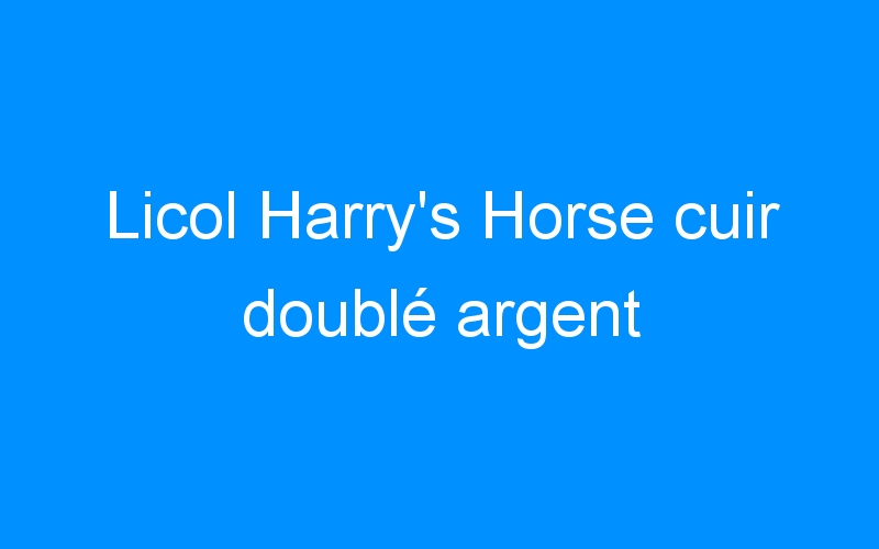 You are currently viewing Licol Harry’s Horse cuir doublé argent