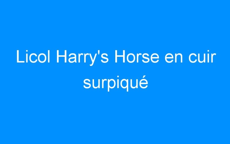 Lire la suite à propos de l’article Licol Harry’s Horse en cuir surpiqué