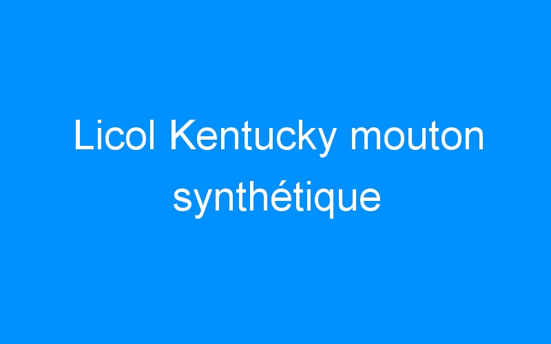 You are currently viewing Licol Kentucky mouton synthétique