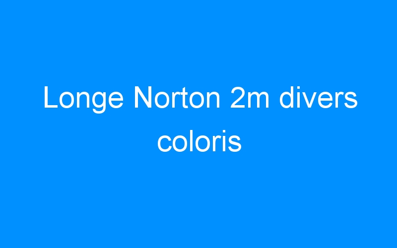 Longe Norton 2m divers coloris