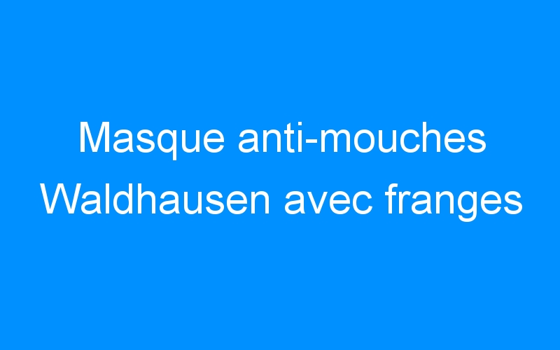 You are currently viewing Masque anti-mouches Waldhausen avec franges