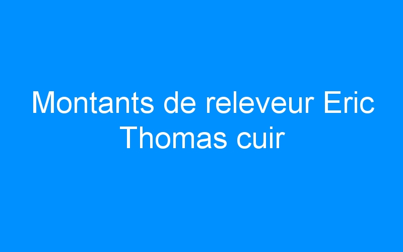 You are currently viewing Montants de releveur Eric Thomas cuir