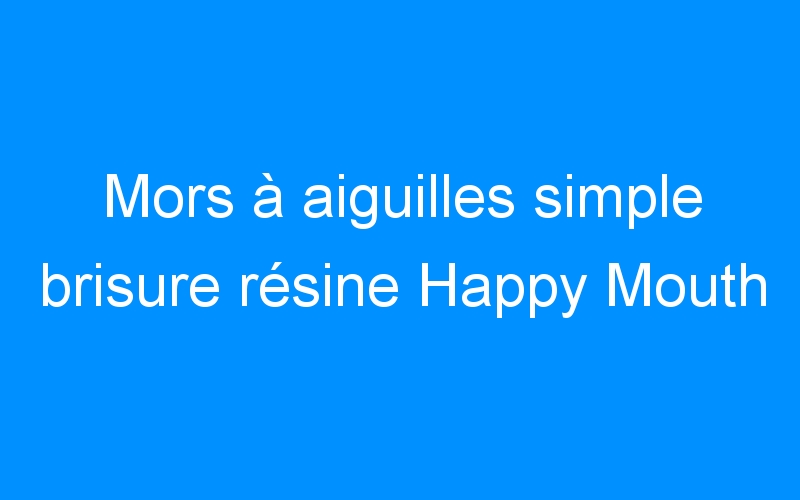 You are currently viewing Mors à aiguilles simple brisure résine Happy Mouth