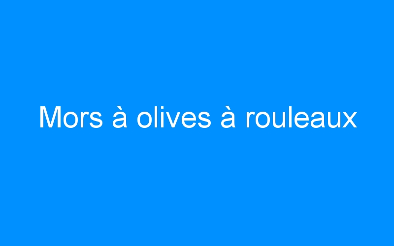 You are currently viewing Mors à olives à rouleaux