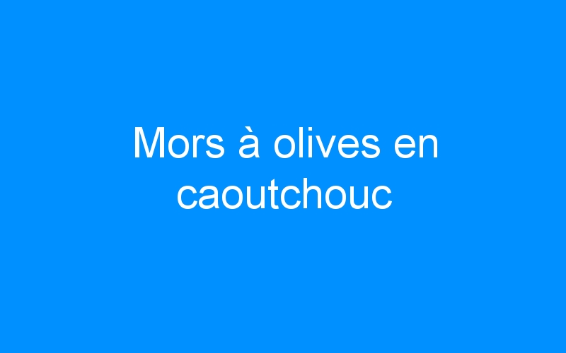 You are currently viewing Mors à olives en caoutchouc