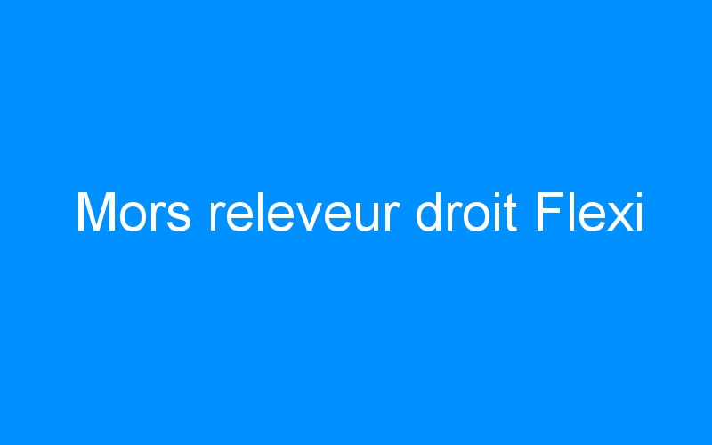 You are currently viewing Mors releveur droit Flexi