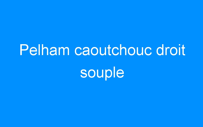 You are currently viewing Pelham caoutchouc droit souple