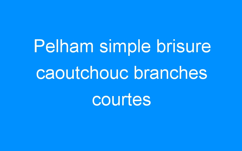 You are currently viewing Pelham simple brisure caoutchouc branches courtes