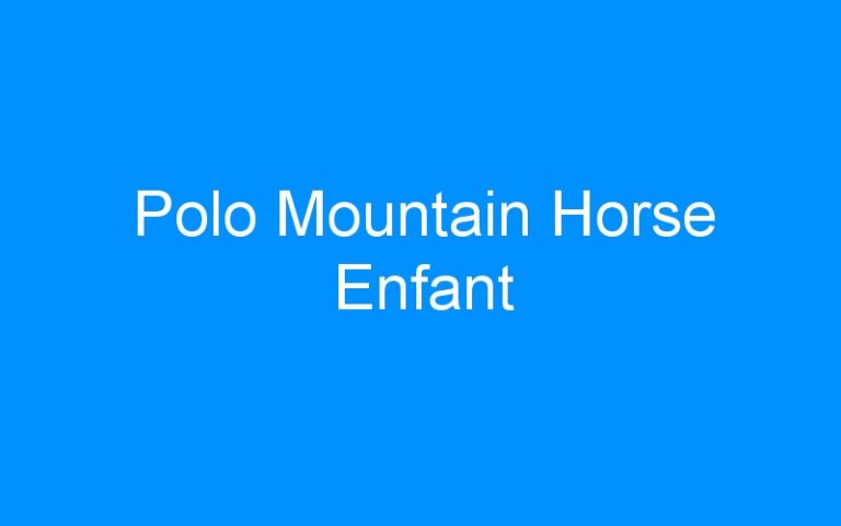 Lire la suite à propos de l’article Polo Mountain Horse Enfant