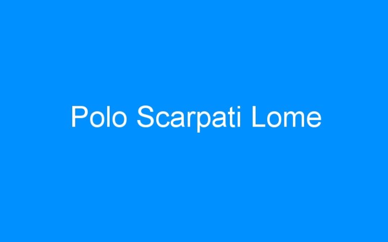 Lire la suite à propos de l’article Polo Scarpati Lome